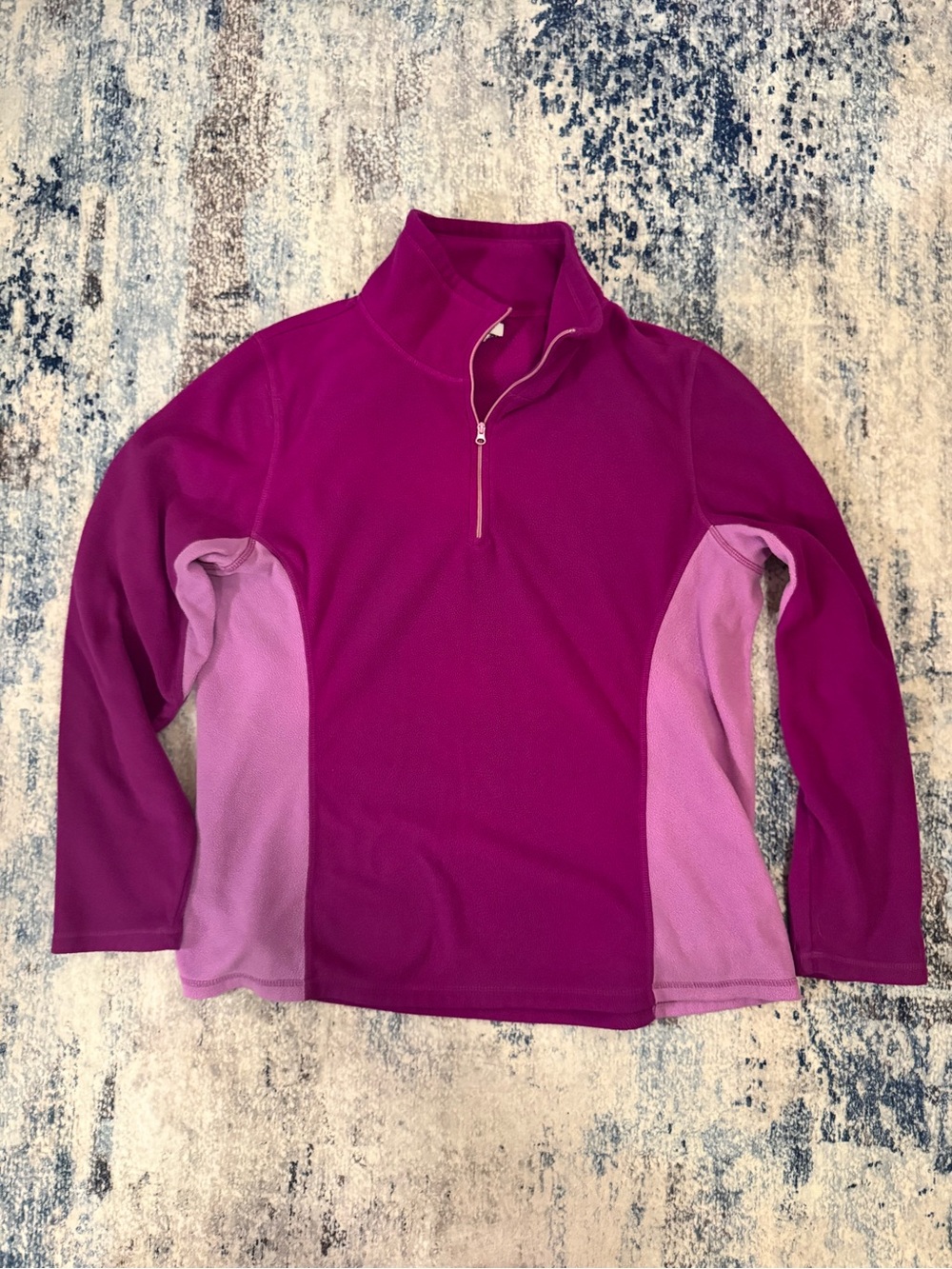 Old Navy Womens Magenta & Lavender Quarter-Zip Pullover